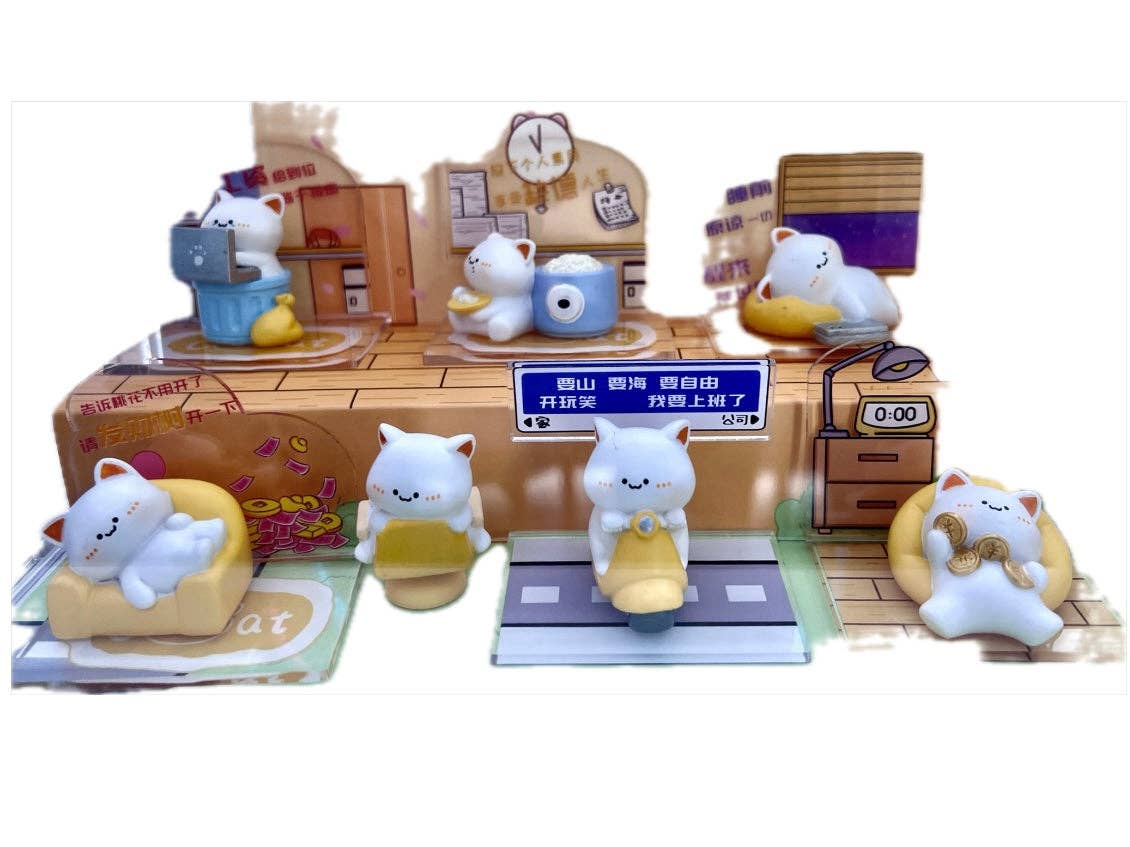Working White Kitty Cats - Blind Box