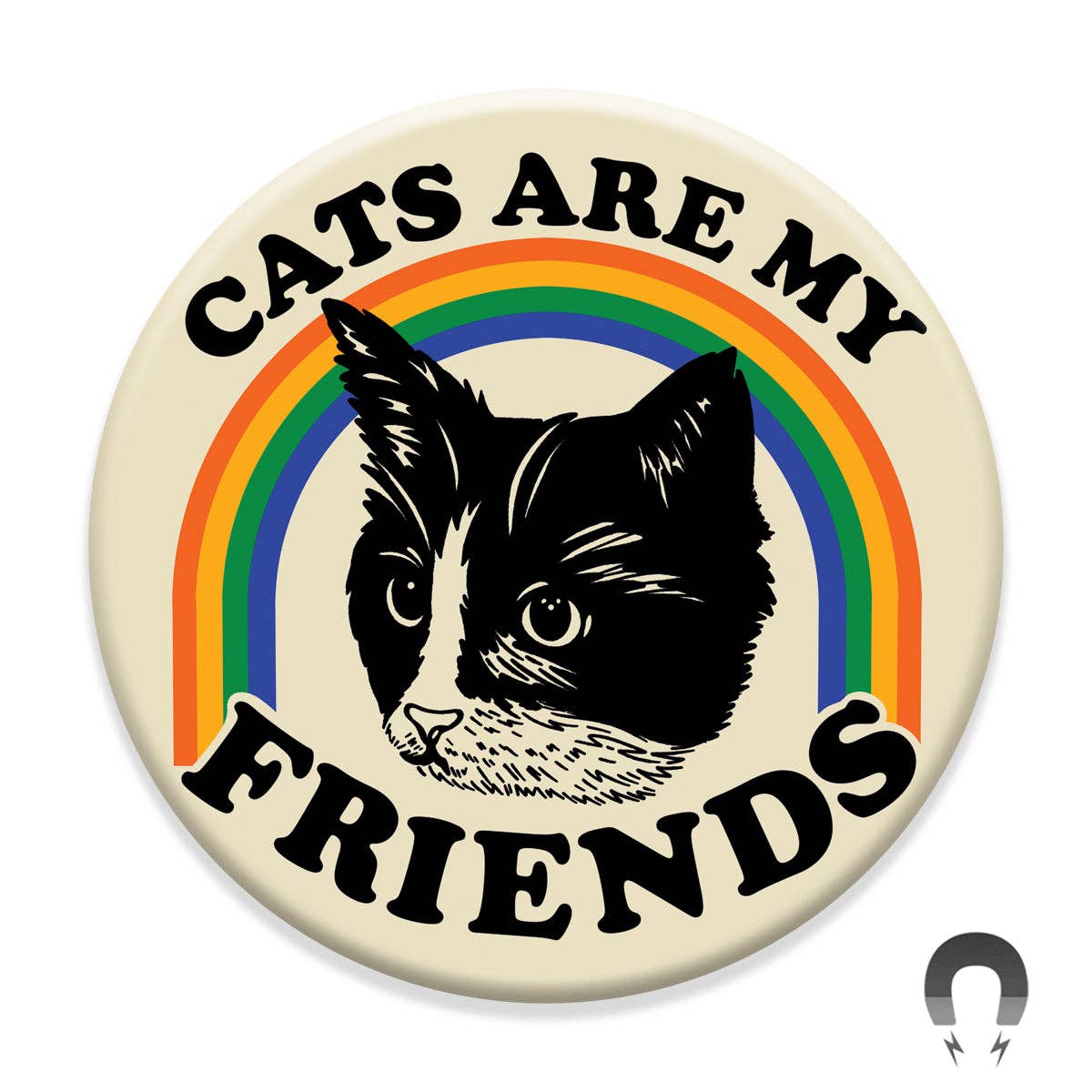 Tuxedo Cat Friend - Magnet