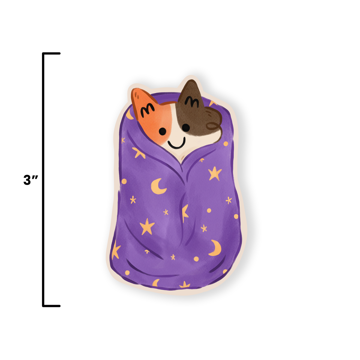 Stary Calico Purrito - Die Cut Sticker