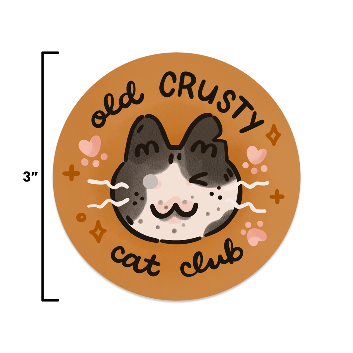Old Crusty Cat Club - Round Sticker