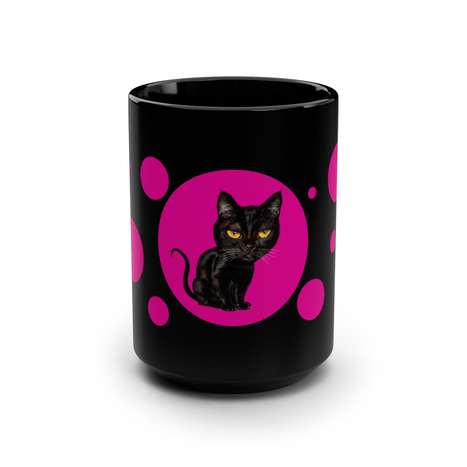 Mangus The Black Cat - 15oz Black Mug
