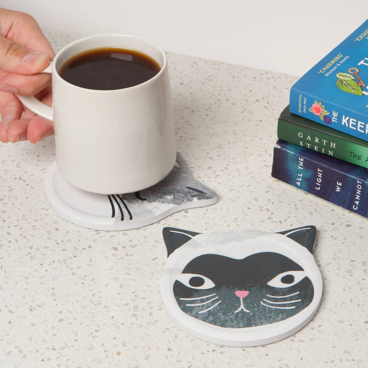 Kitty Soak Up - Absorbent Ceramic Coaster