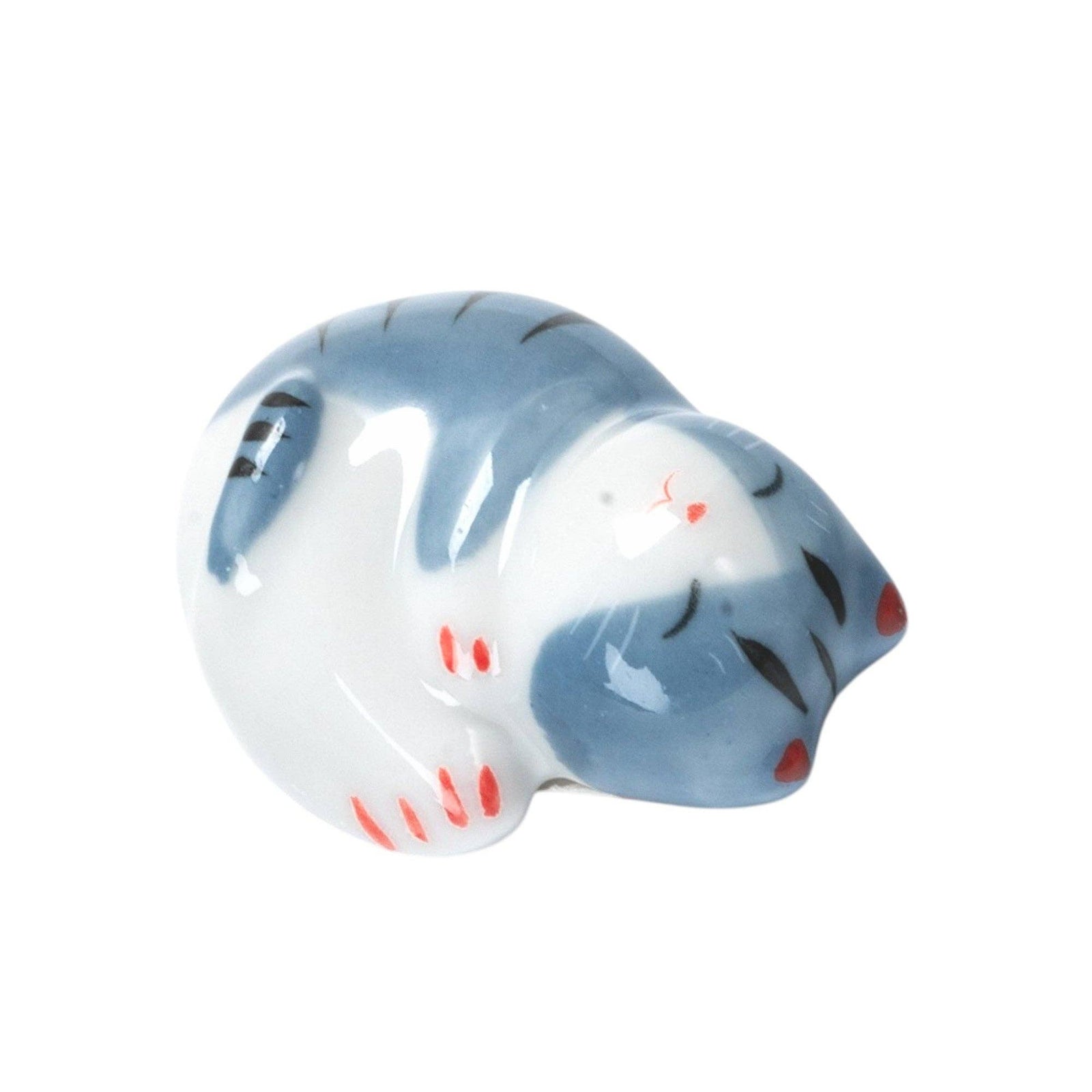 Chubby Grey Tabby - Ceramic Chopsticks Rest