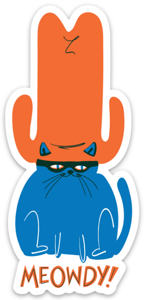 Meowdy Western Cat - Die Cut Sticker