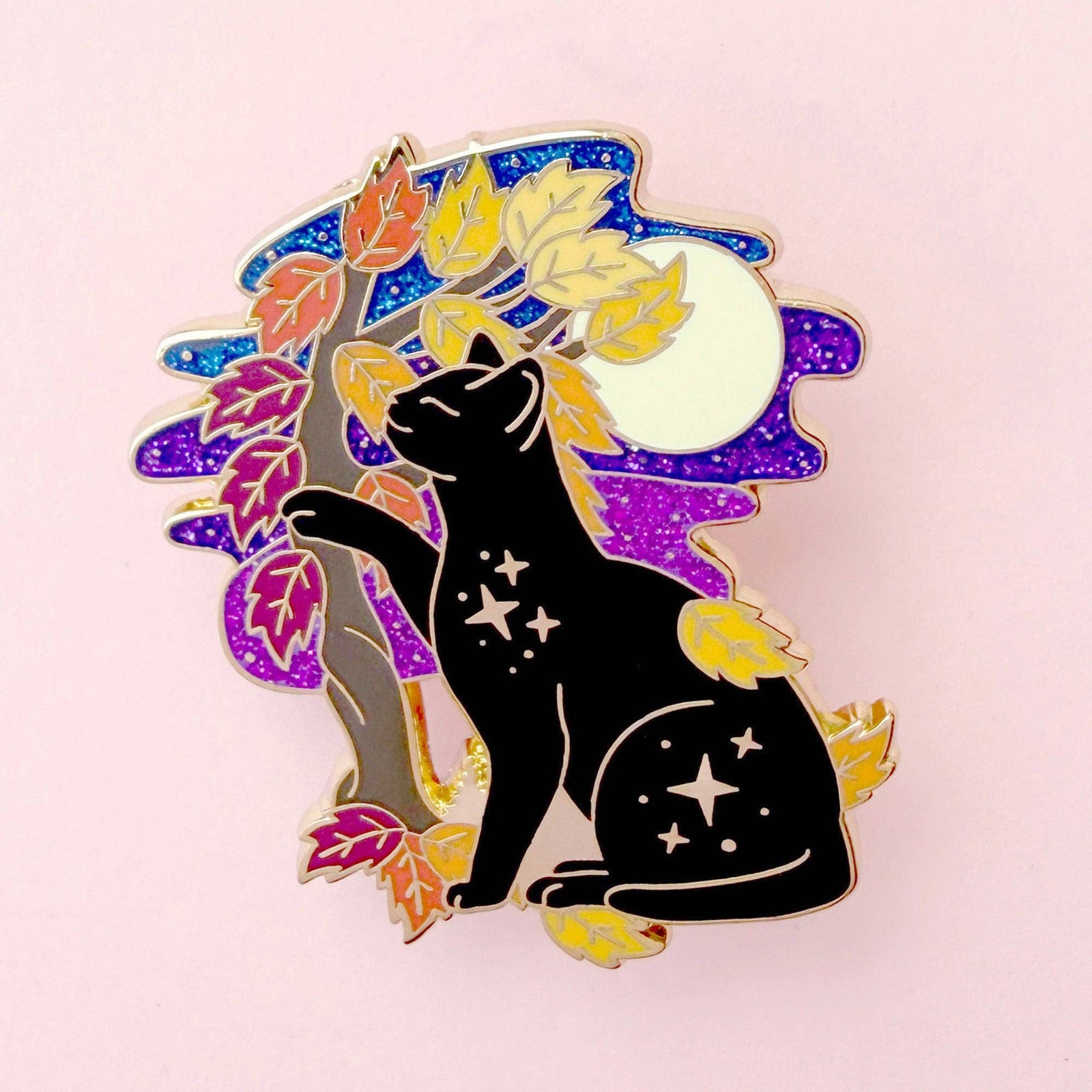 Night Forest Cat - Hard Enamel Pin
