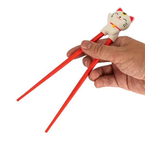 Lucky Cat - White - Training Chopsticks