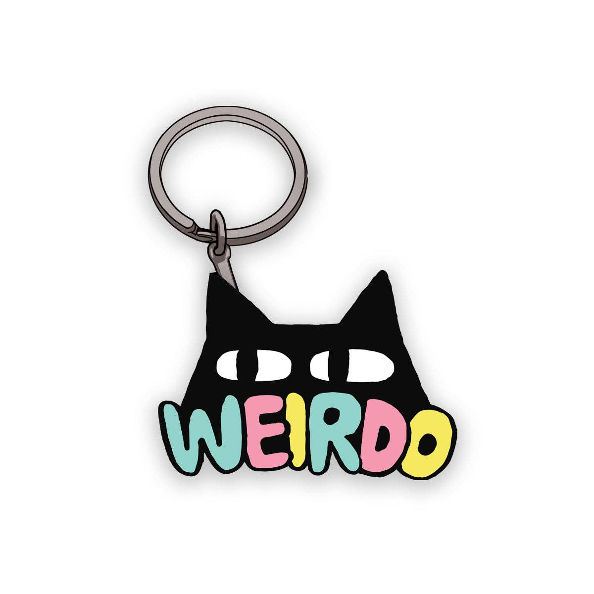 Weirdo Cat - Keychain