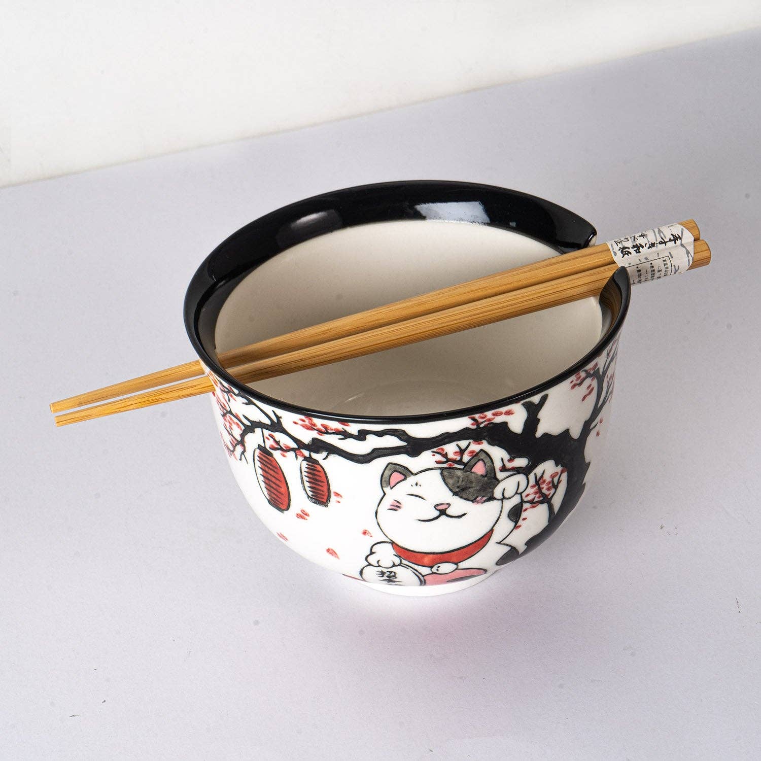 Lucky Cat Festival - Donburi Bowl With Chopstick Set