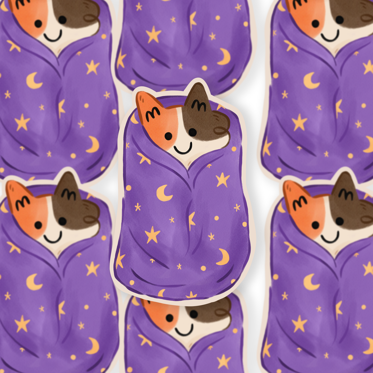 Stary Calico Purrito - Die Cut Sticker