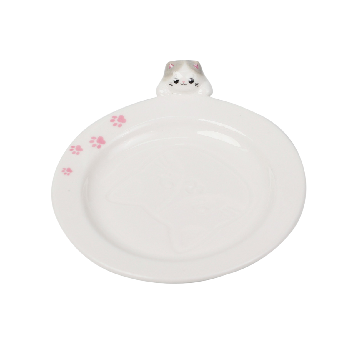 Neko Friends Grey Tipped Cat - Porcelain Sauce Dish