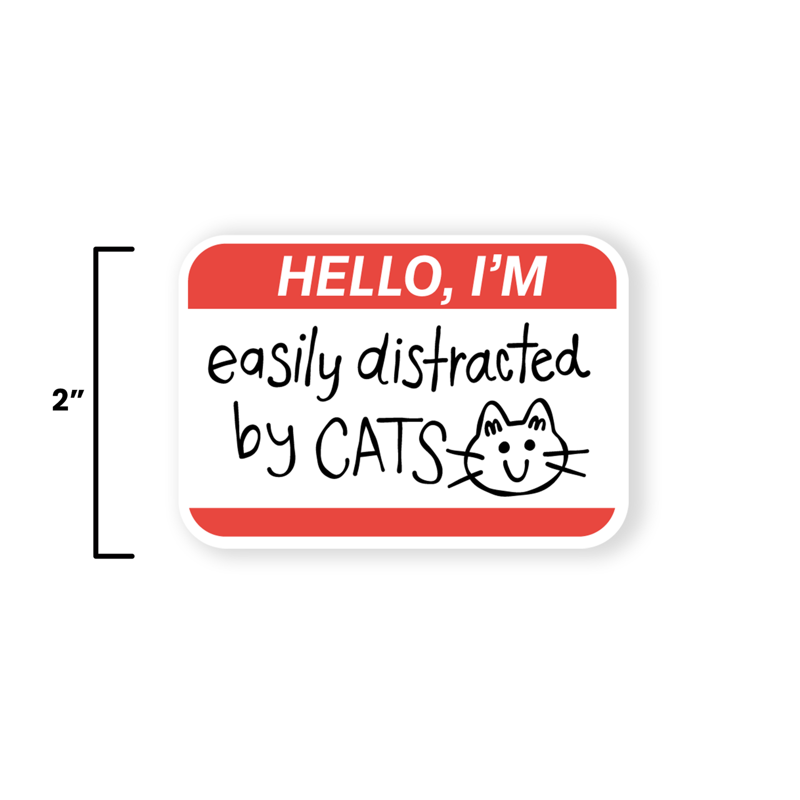 Easily Distracted by Cats - Die Cut Sticker