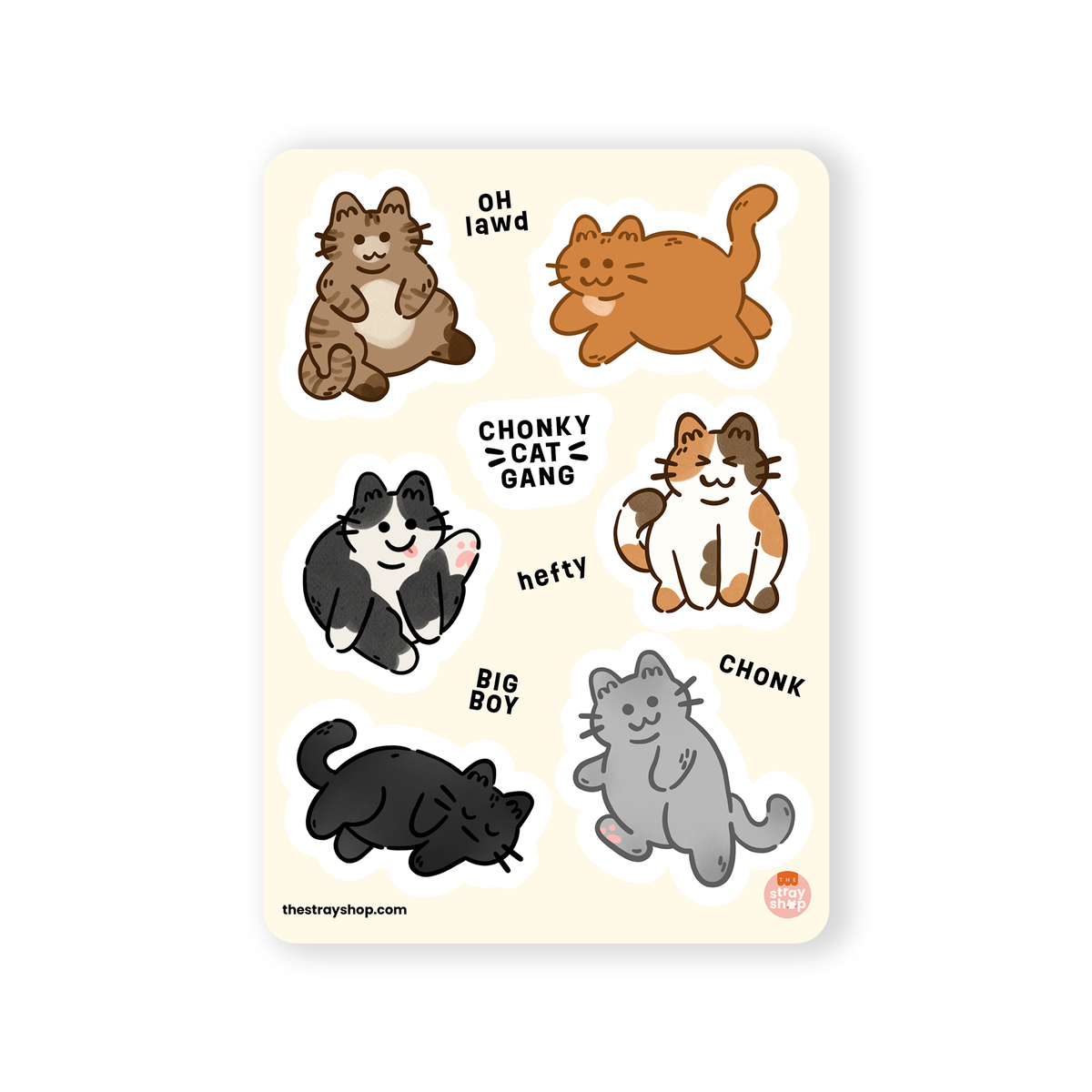 Chonky Cats - Sticker Sheet