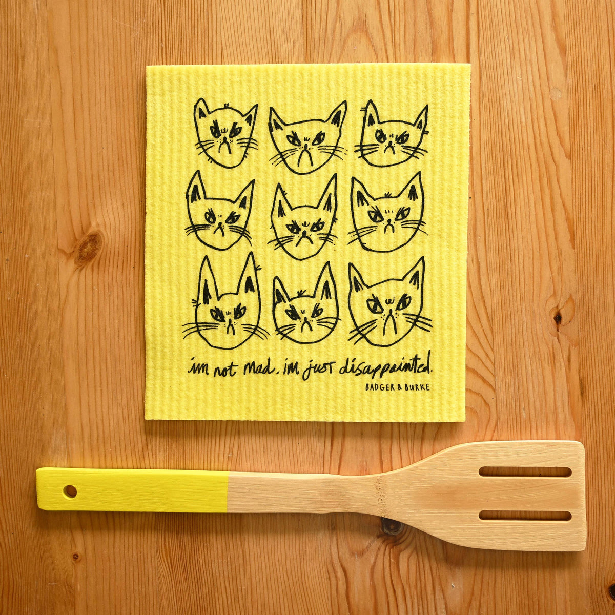 Not Mad "Snitty Kitty" - Sponge Cloth / Swedish Dishcloth