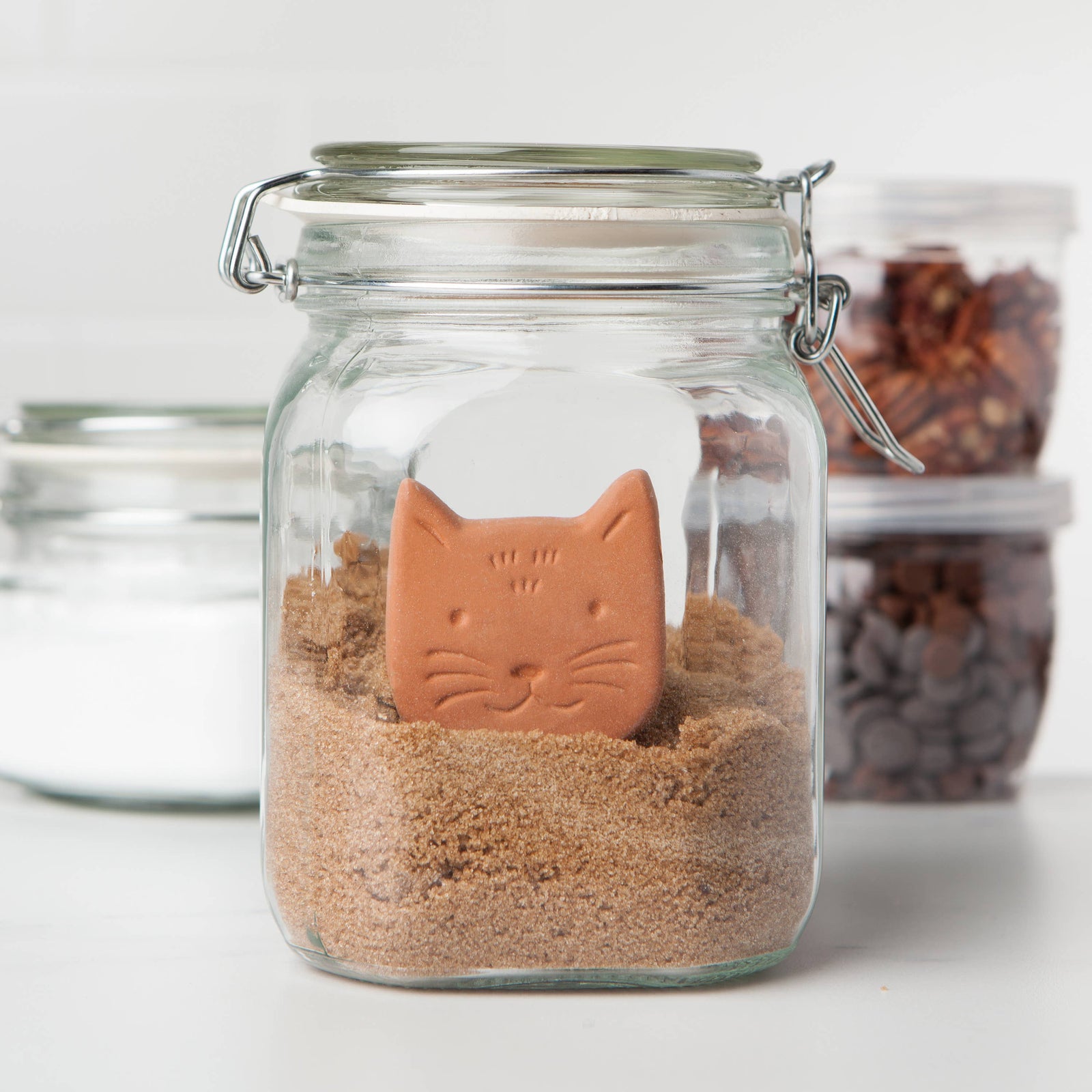 Calvin Cat - Terracotta Brown Sugar Saver