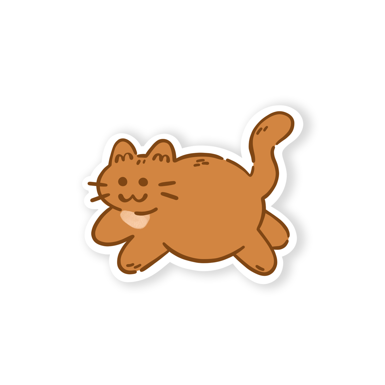 Chonky Orange Kitty - Die Cut Sticker