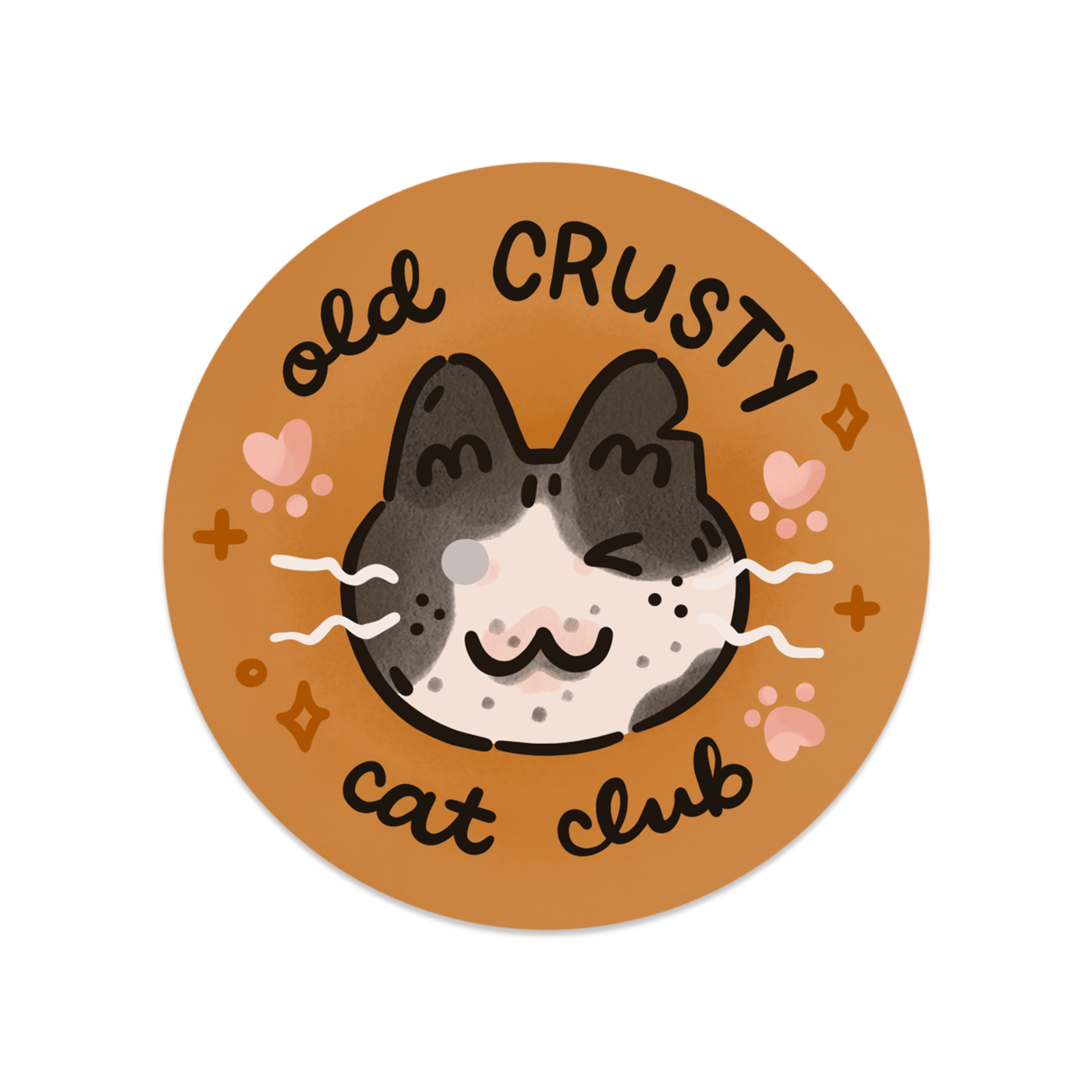 Old Crusty Cat Club - Round Sticker