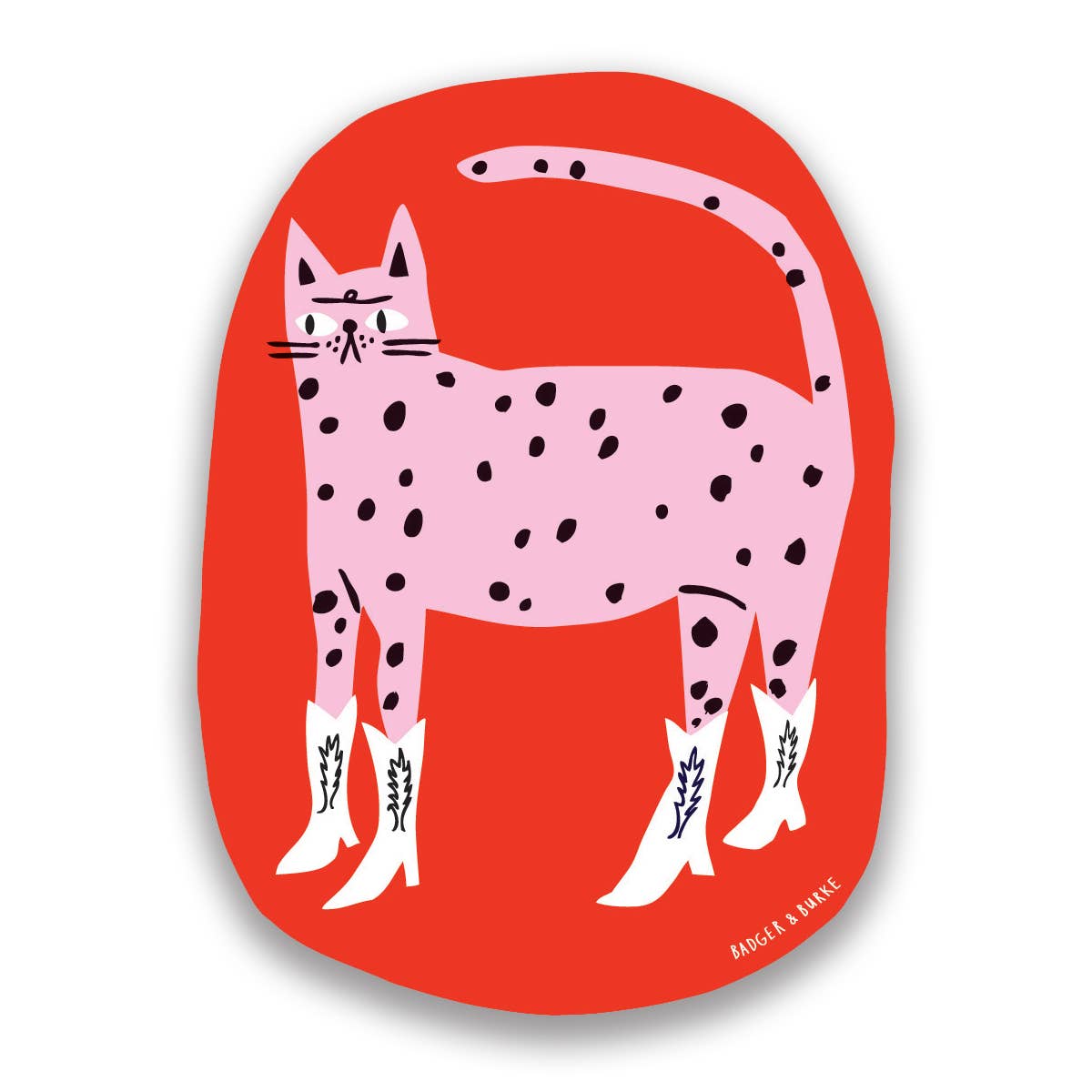 Cowboy Kitty - Round Sticker