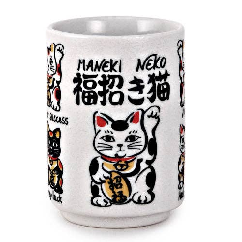 Japanese Lucky Cat - Yunomi Style Tea Cup