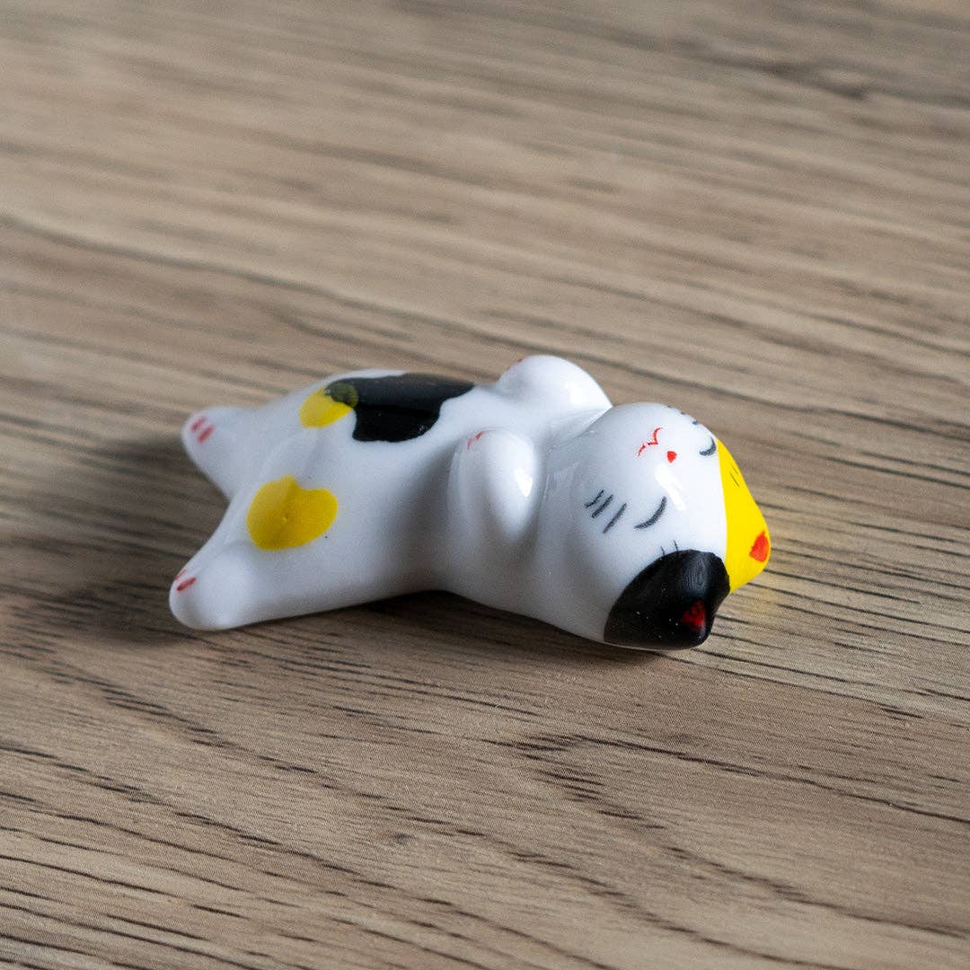 Yellow Calico Cat - Ceramic Chopsticks Rest