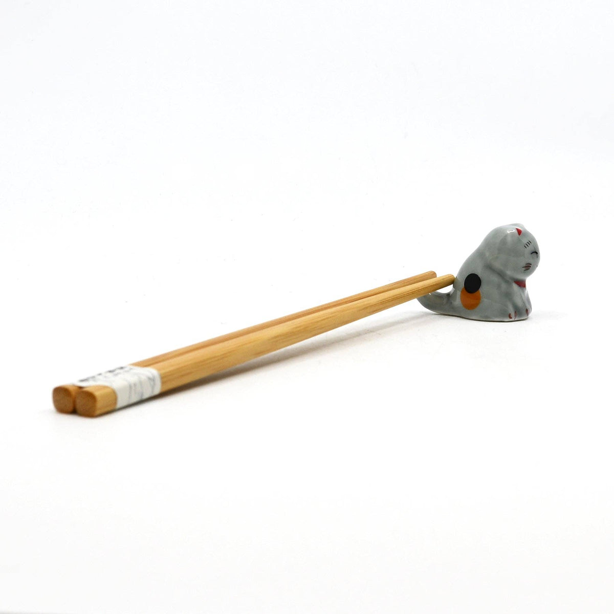 Gray Lucky Cat - Chopsticks Rest