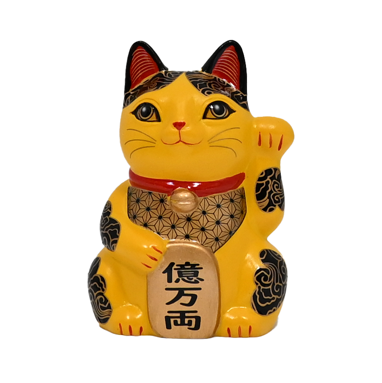 Happineko Lucky Cat Yellow Wealth - Figurine