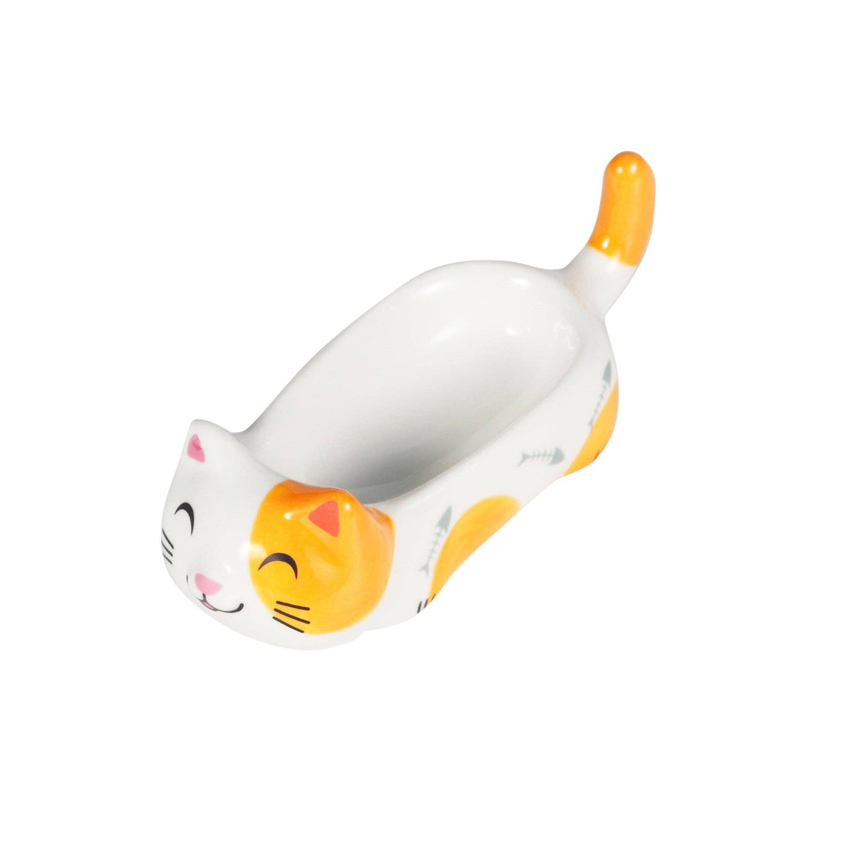 Orange and White Cat - Sauce Dish and Chopsticks Rest