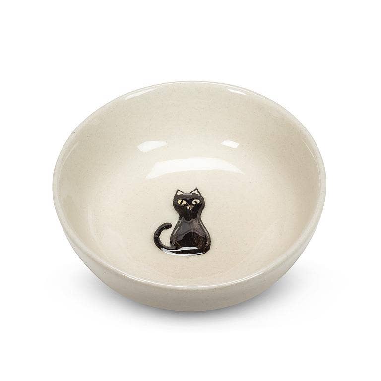 Black Cat - Mini Ceramic Sauce Bowl with Cat