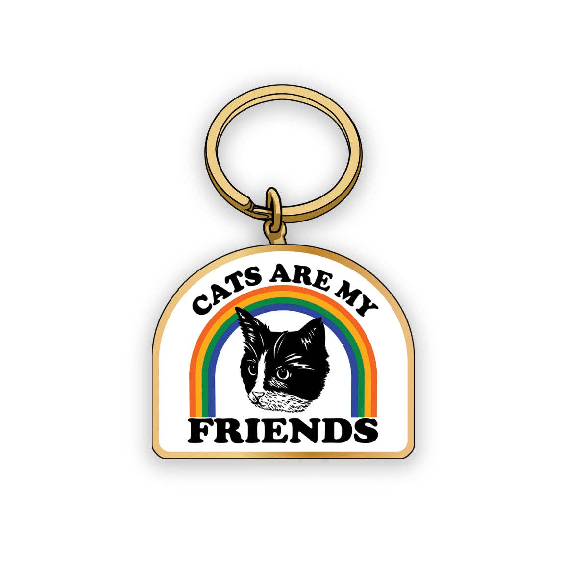 Cats Are My Friends - Keychain