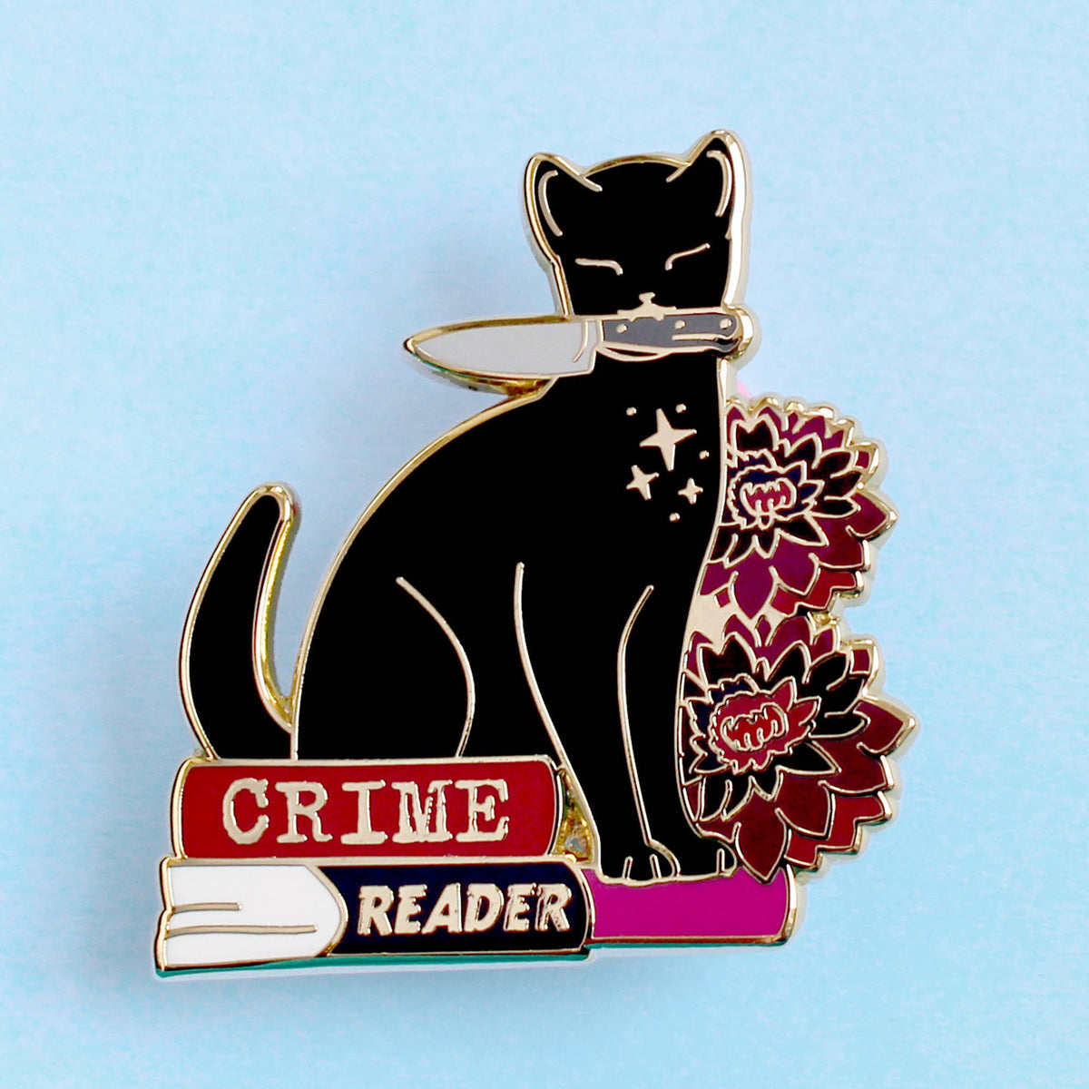 Crime Reader Cat - Enamel Pin