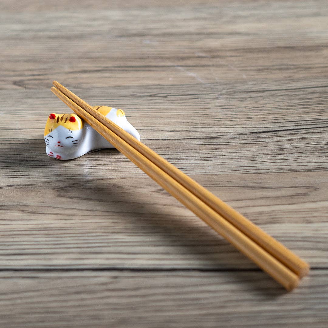 Orange Tabby Tuxedo Cat - Ceramic Chopsticks Rest