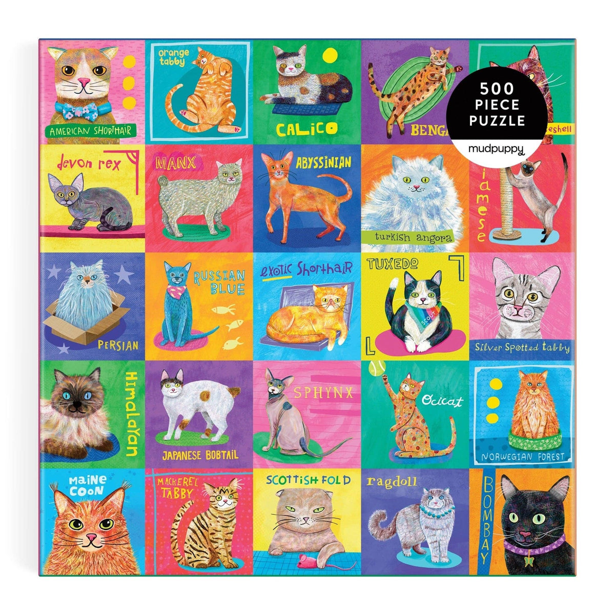 Purr-fect Portraits - 500 Piece Puzzle
