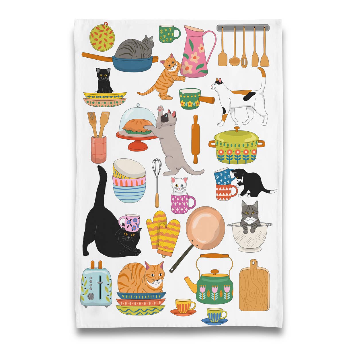 Kitty Cats in the Kitchen - Tea Towel