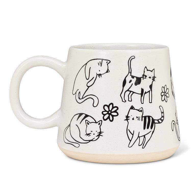 Black&White Cats - Oversized Ceramic Mug - 17oz