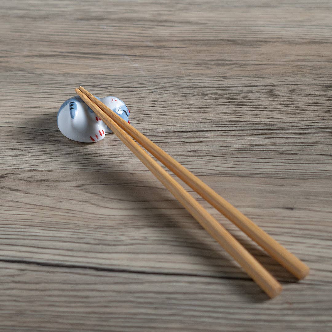 Chubby Grey Tabby - Ceramic Chopsticks Rest