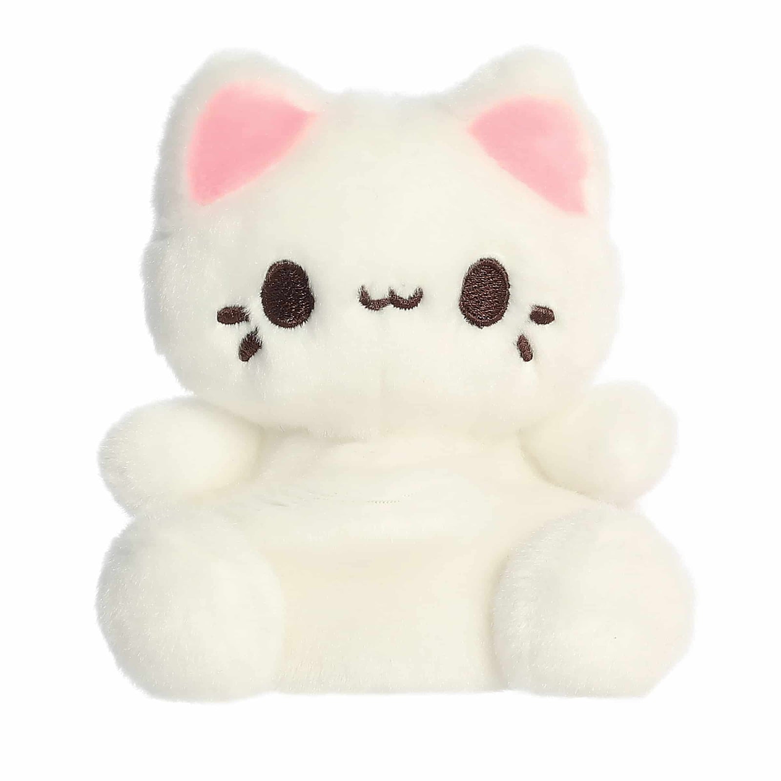 White Cat Custard Meowchi - Palm Pal Cat Plushy
