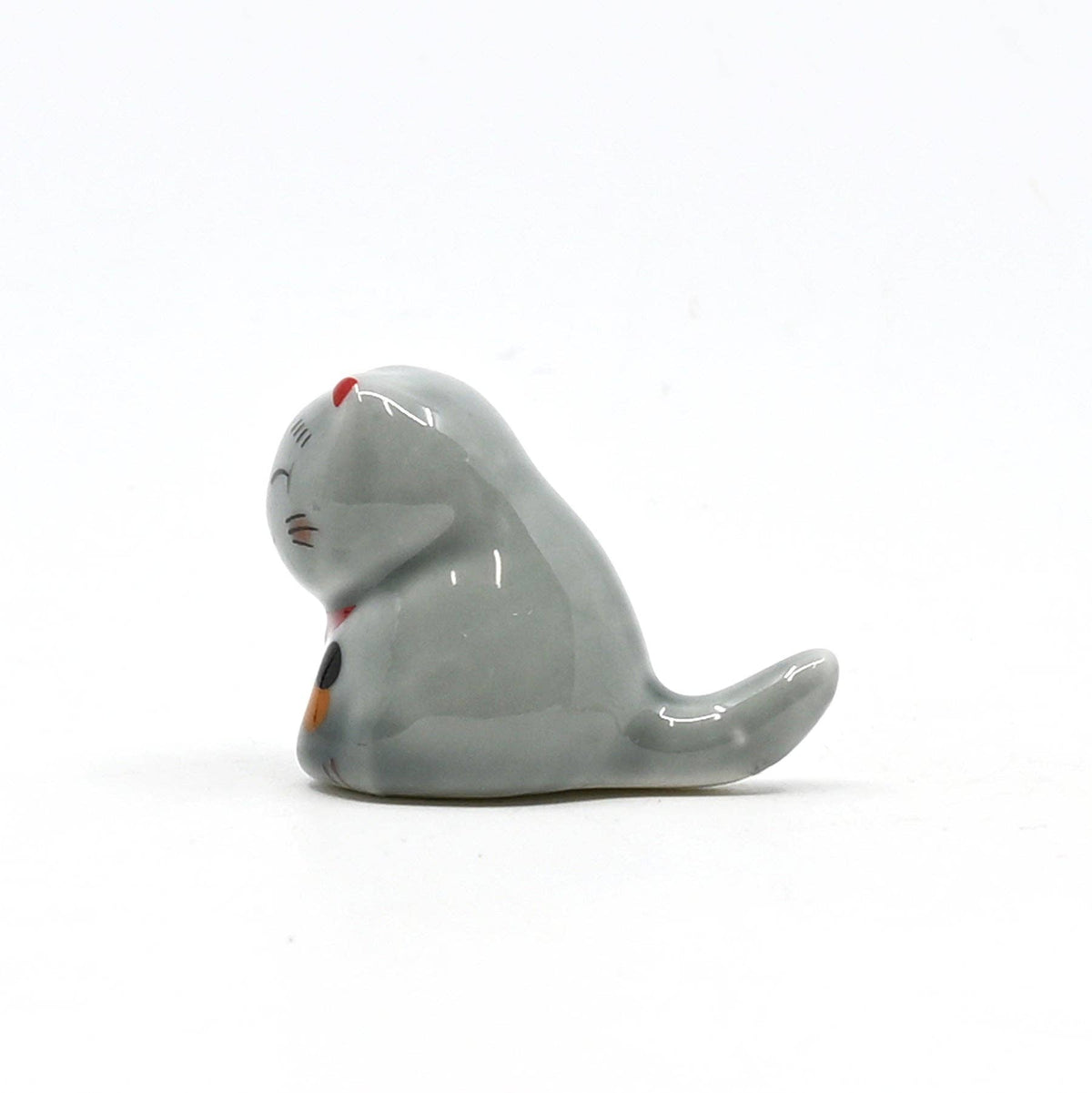 Gray Lucky Cat - Chopsticks Rest