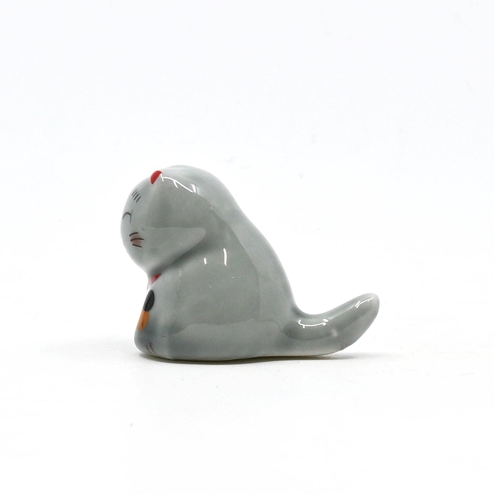 Gray Lucky Cat - Chopsticks Rest