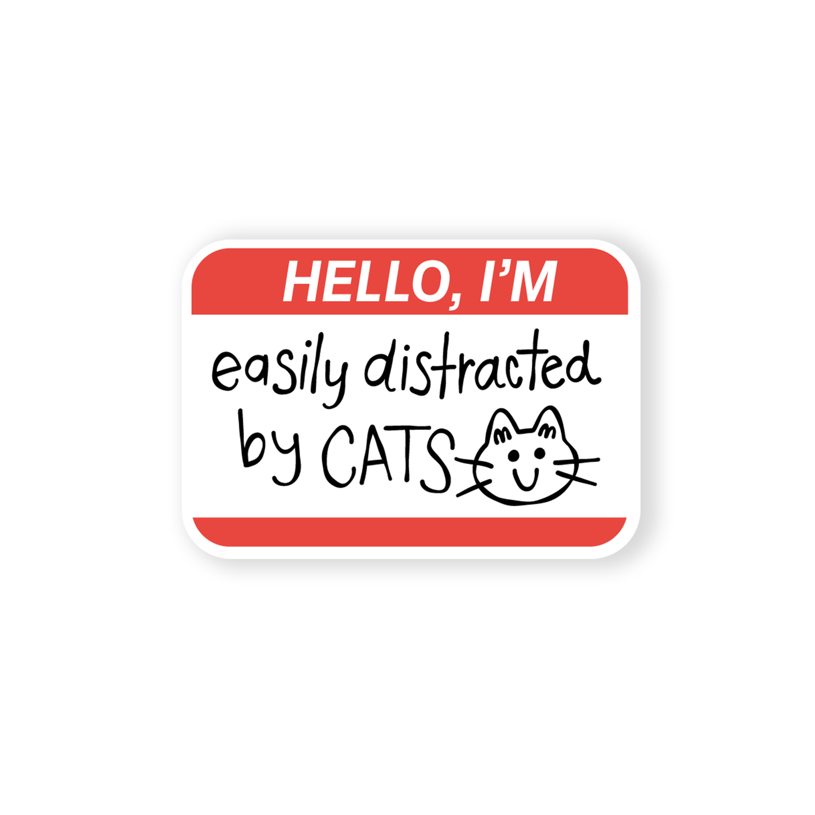 Easily Distracted by Cats - Die Cut Sticker