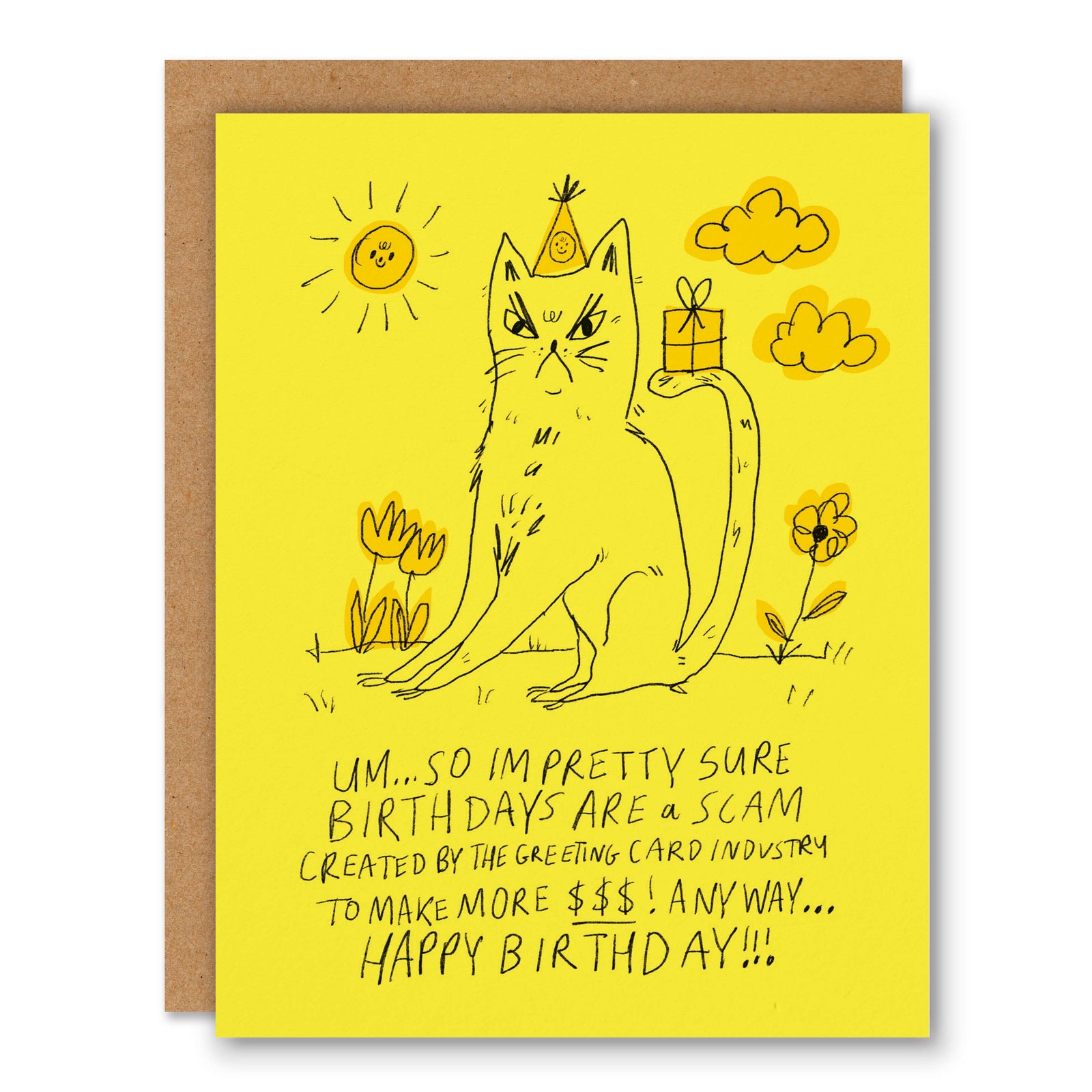 Birthdays are a Scam - Greeting Card