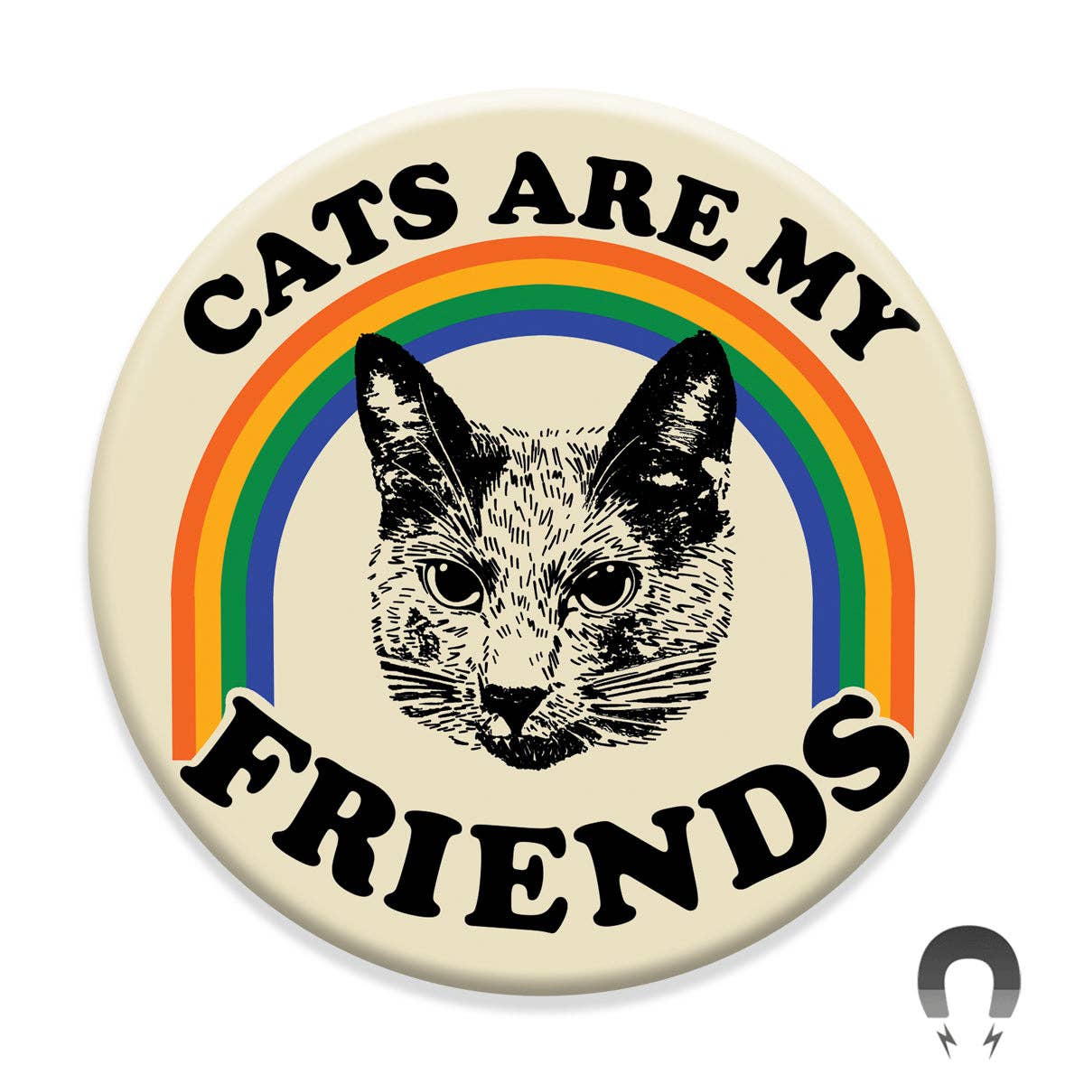 Blue Cat Friend - Magnet