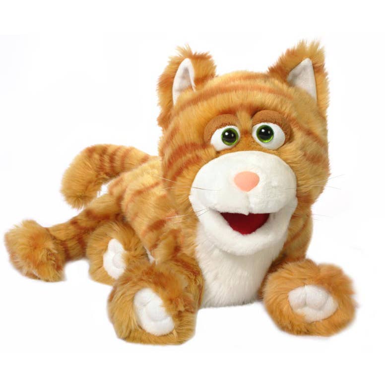 Orange Cartoon Kitty - Plushy Puppet