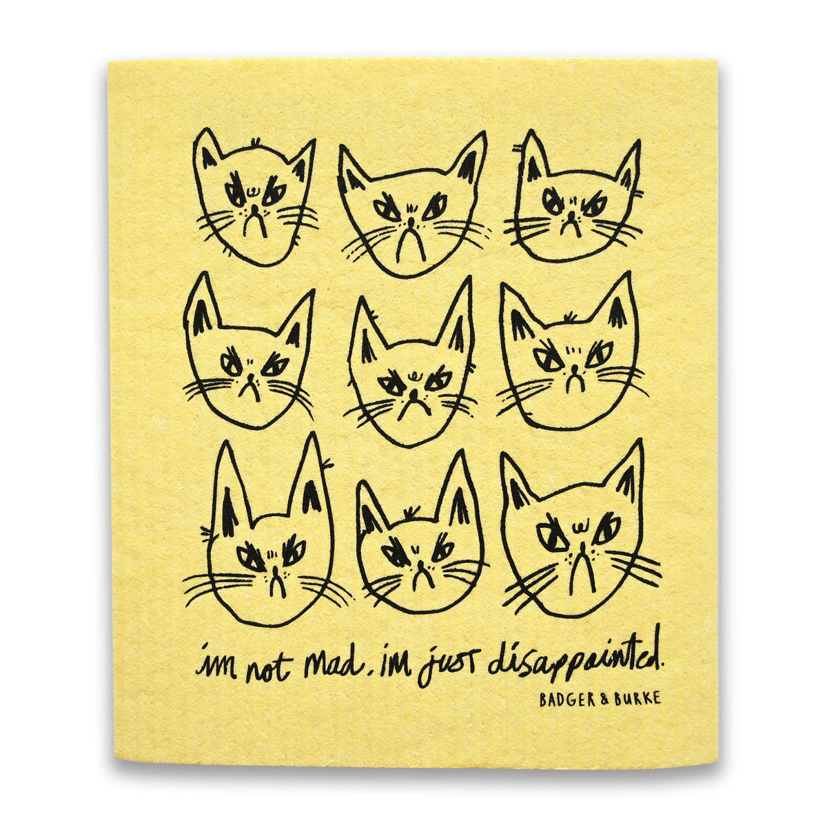 Not Mad "Snitty Kitty" - Sponge Cloth / Swedish Dishcloth