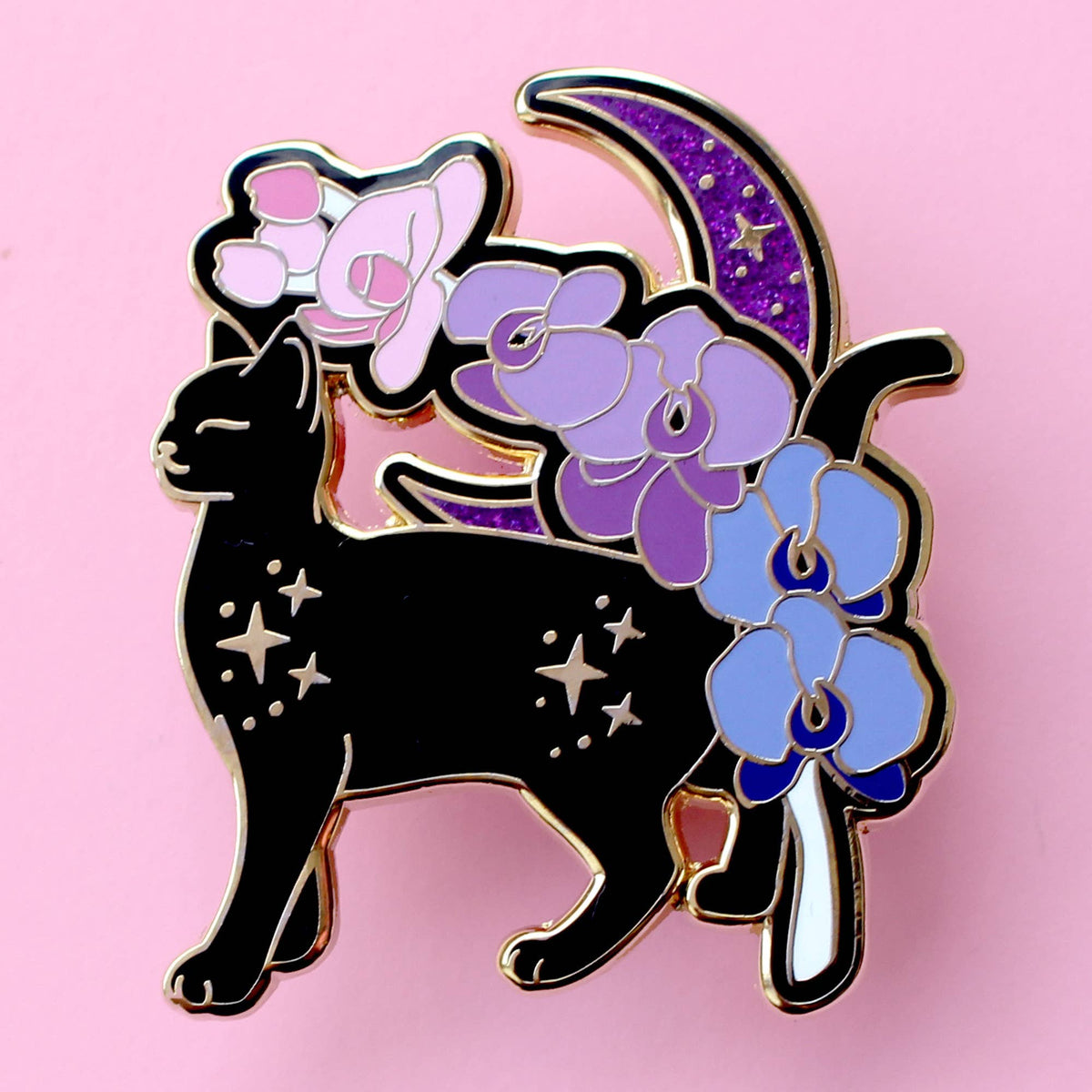 Orchid Cat - Hard Enamel Pin