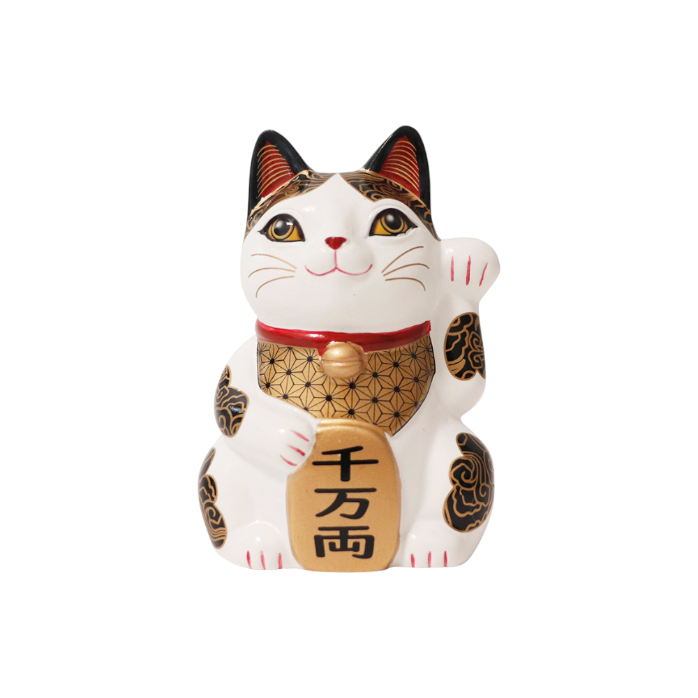 Happineko Lucky Cat White Prosperity - Figurine