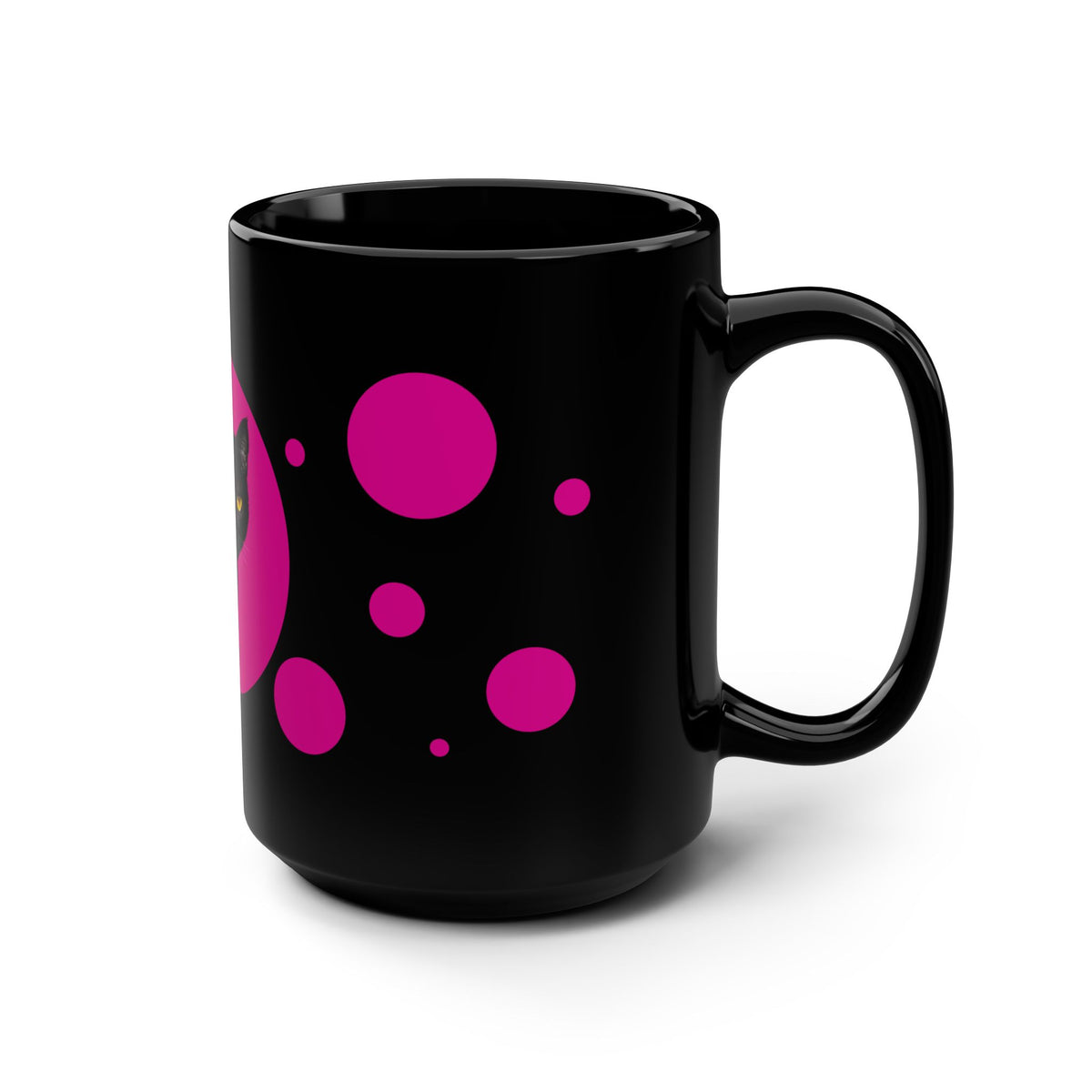 Mangus The Black Cat - 15oz Black Mug