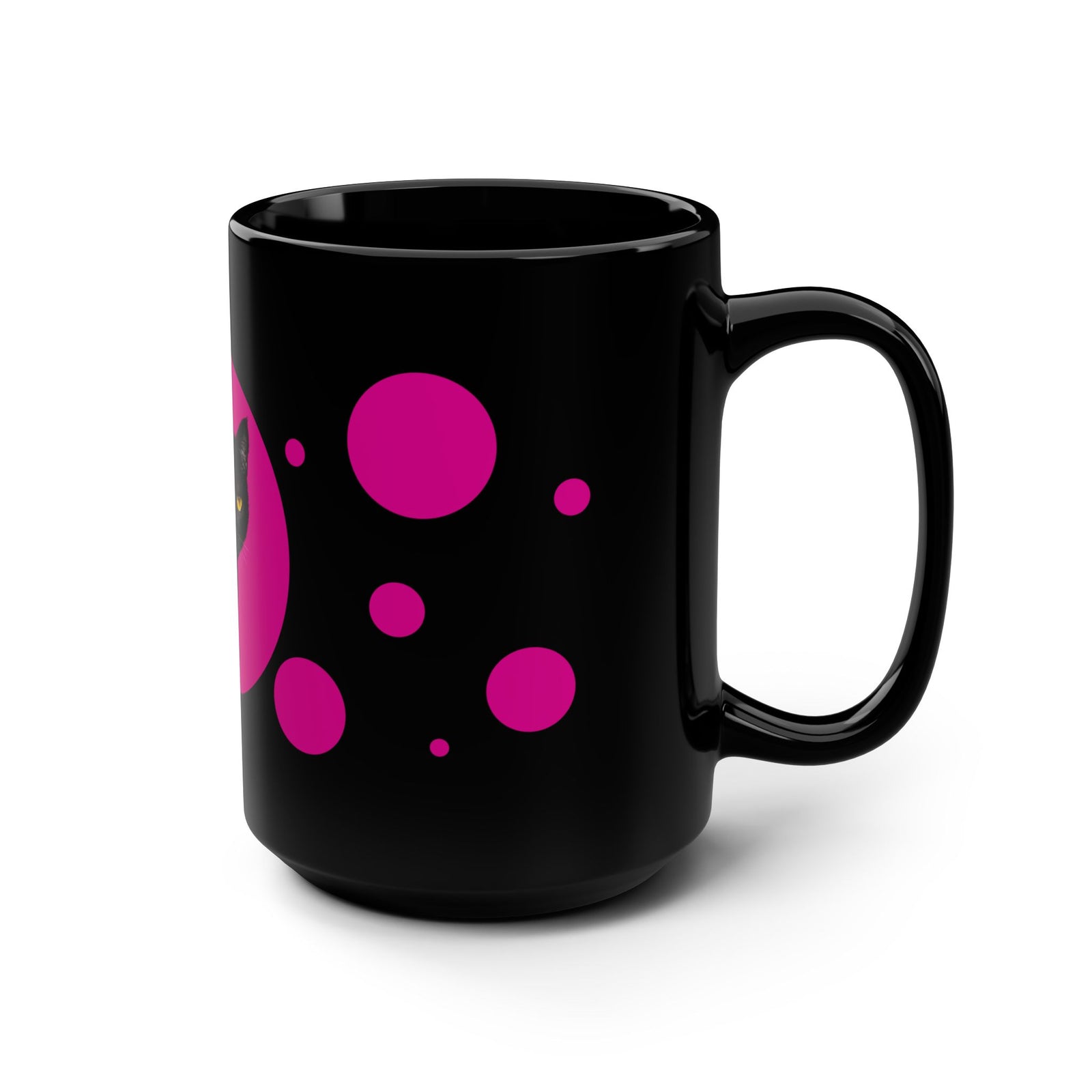 Mangus The Black Cat - 15oz Black Mug