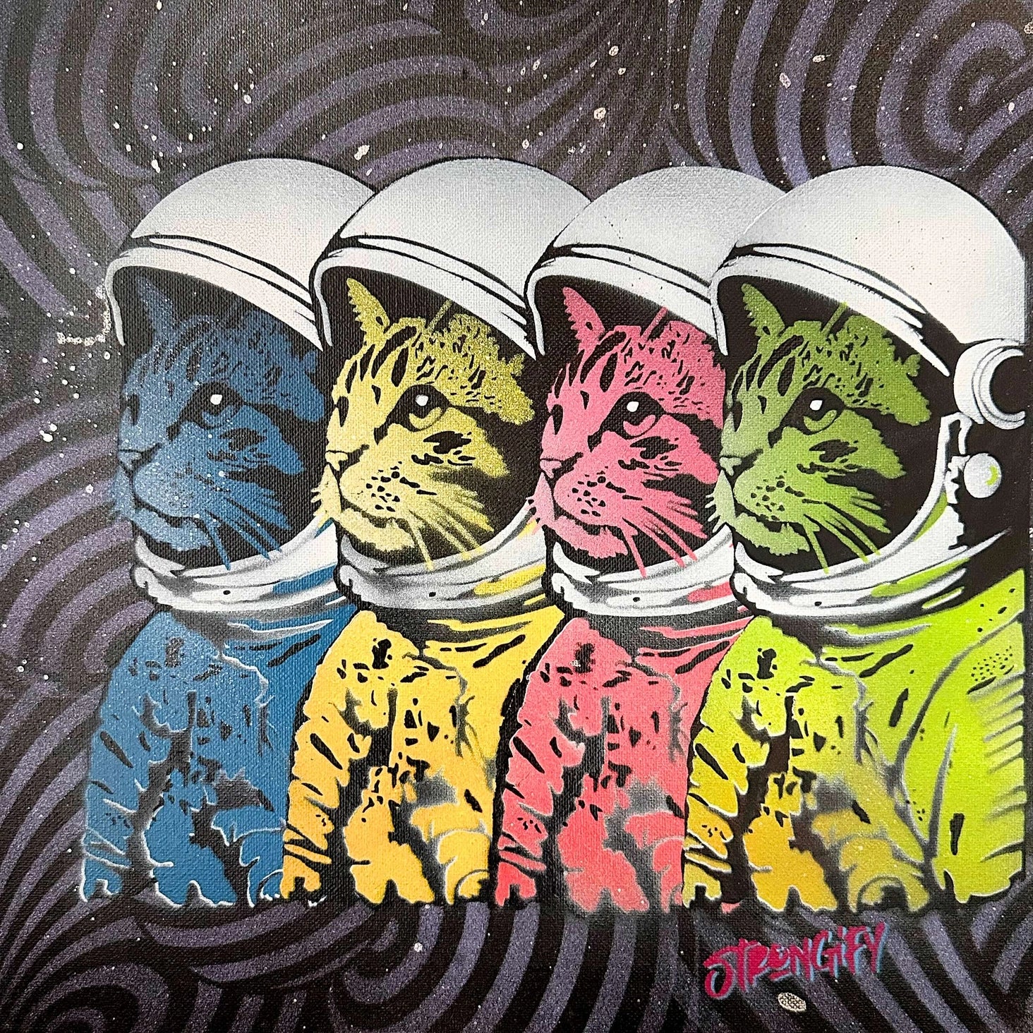 Catsmonauts - Art Print 12 x 12