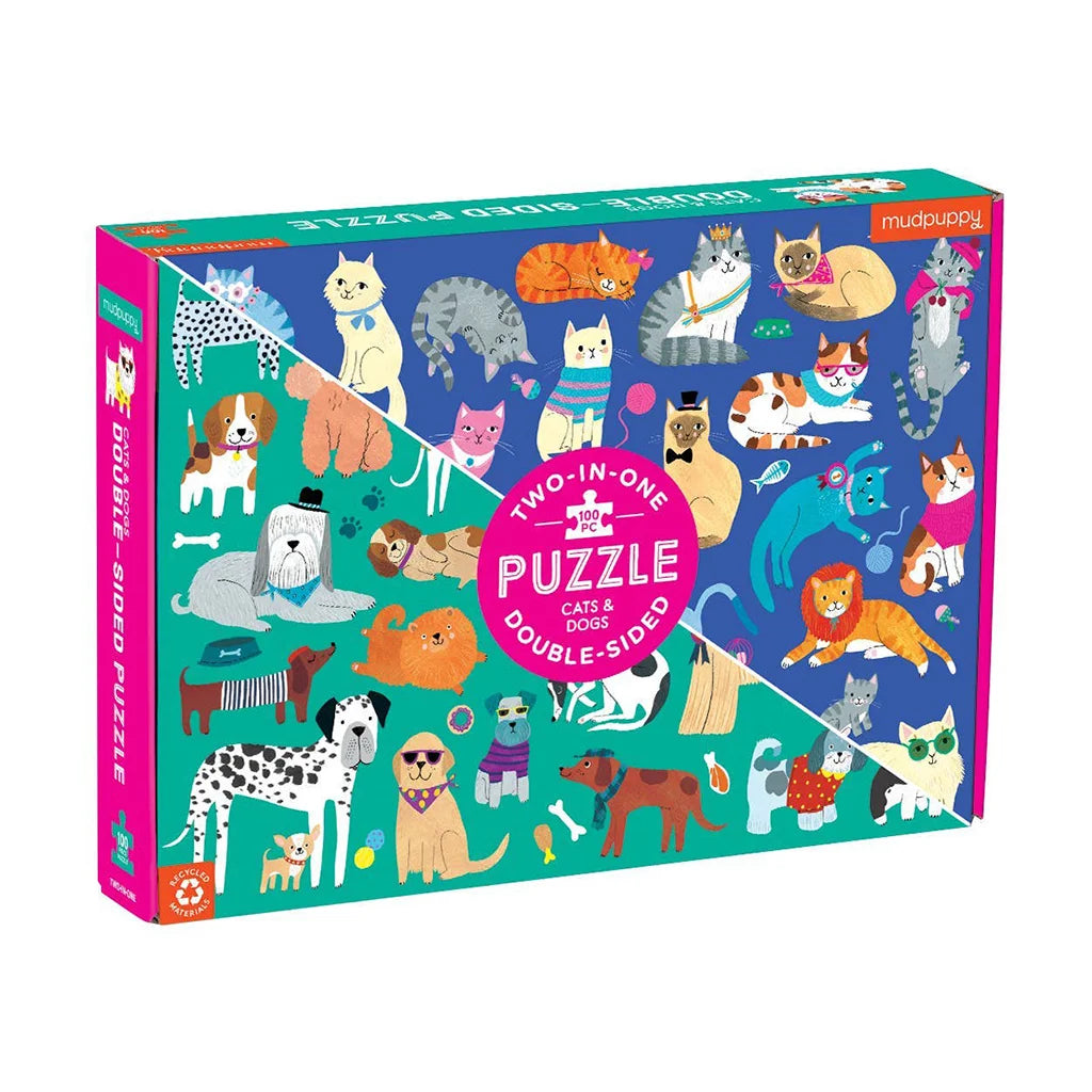 Cats & Dogs - 100 Piece Double-Sided Puzzle