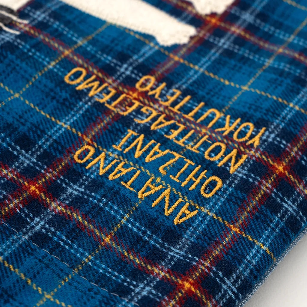 Kusuguru Japan Nago Cat - Embroidered Small Tote - Blue