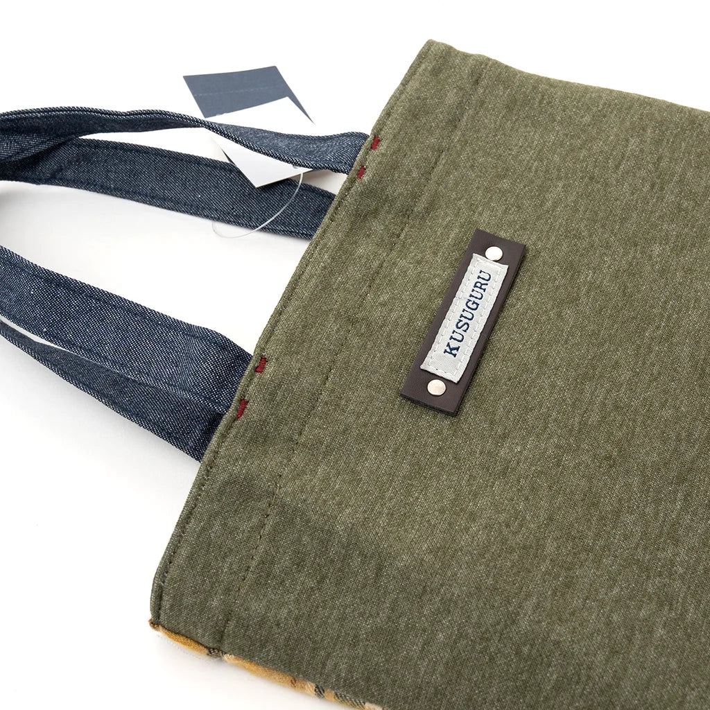 Kusuguru Japan Nago Cat - Embroidered Small Tote - Red